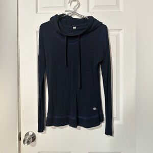 ALO Yoga Deep Blue Knit Hoodie